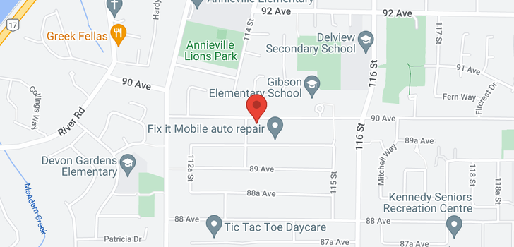 map of 11370 90 AVENUE